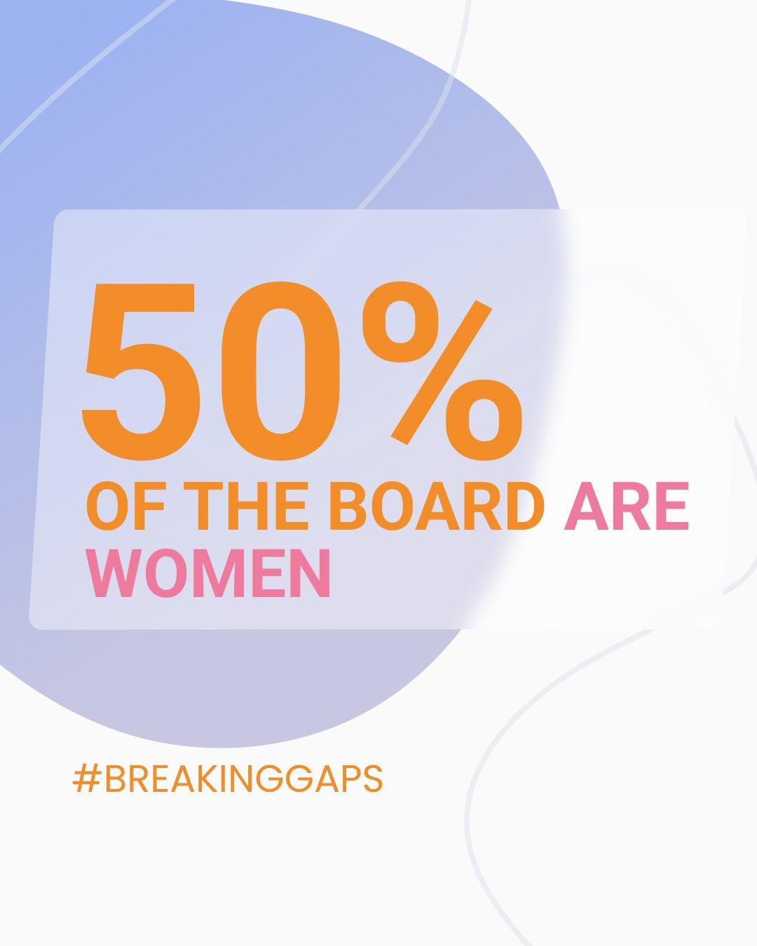 50% of the board are women